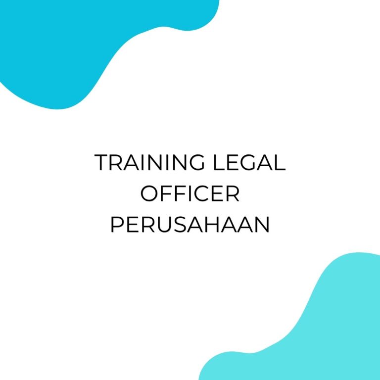 pelatihan LEGAL OFFICER PERUSAHAAN di bali